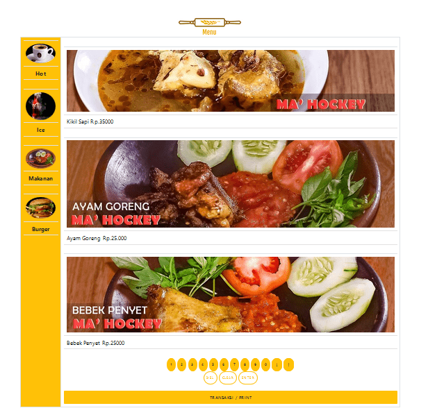 Aplikasi restoran dengan menu digital