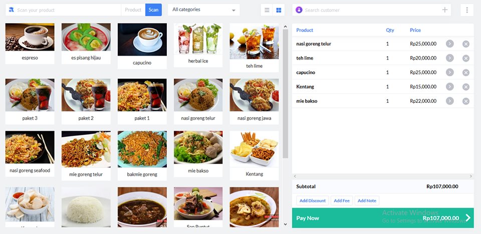 online restoran cafe rumah makan app