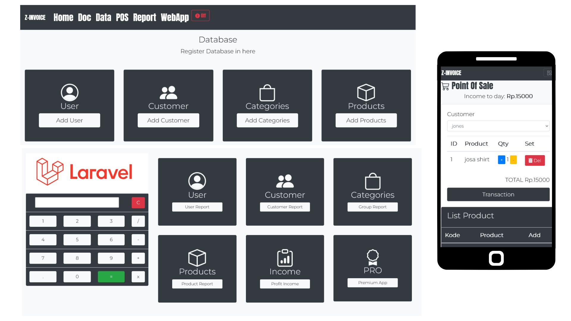 Laravel point of sale