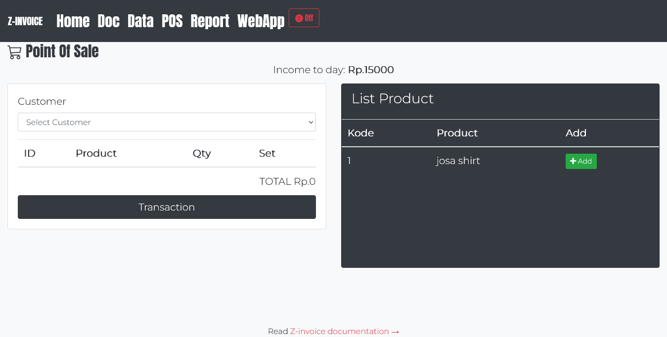 Laravel point of sale